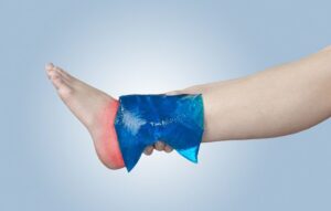 Ice pack on sprained ankle shutterstock 193501850