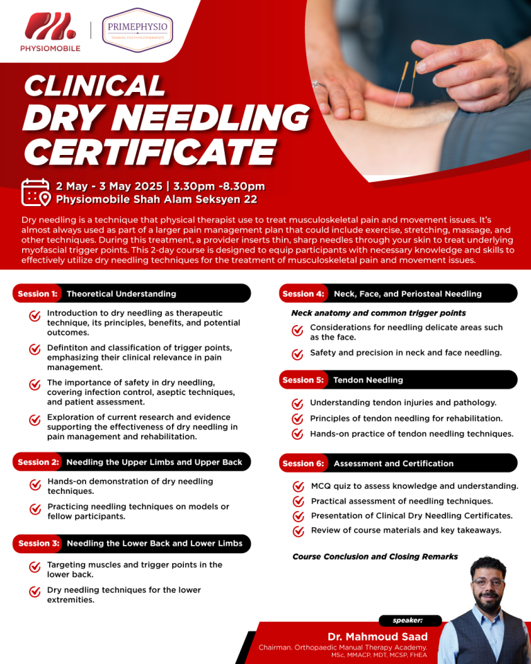 CLINICAL DRY NEEDLING CERT COURSE DETAILS