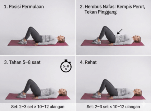 5 Senaman Simple Betulkan Anterior Pelvic Tilt & Kurangkan Sakit Pinggang 1 Senaman anterior pelvic tilt