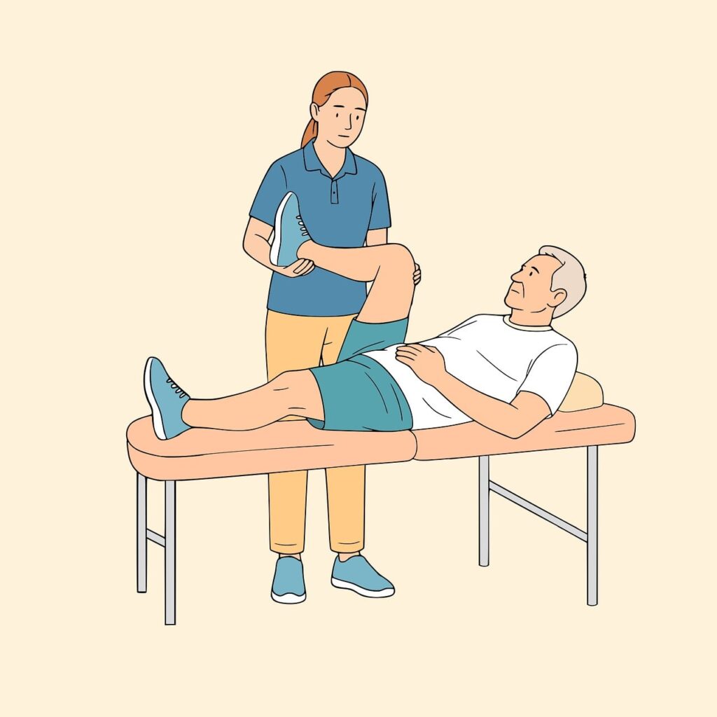 Fisioterapi Bukan Untuk Atlet Sahaja: 7 Situasi Bila Badan Anda Perlukan Penilaian 1 Physiotherapist membimbing latihan pergerakan semasa sesi fisioterapi