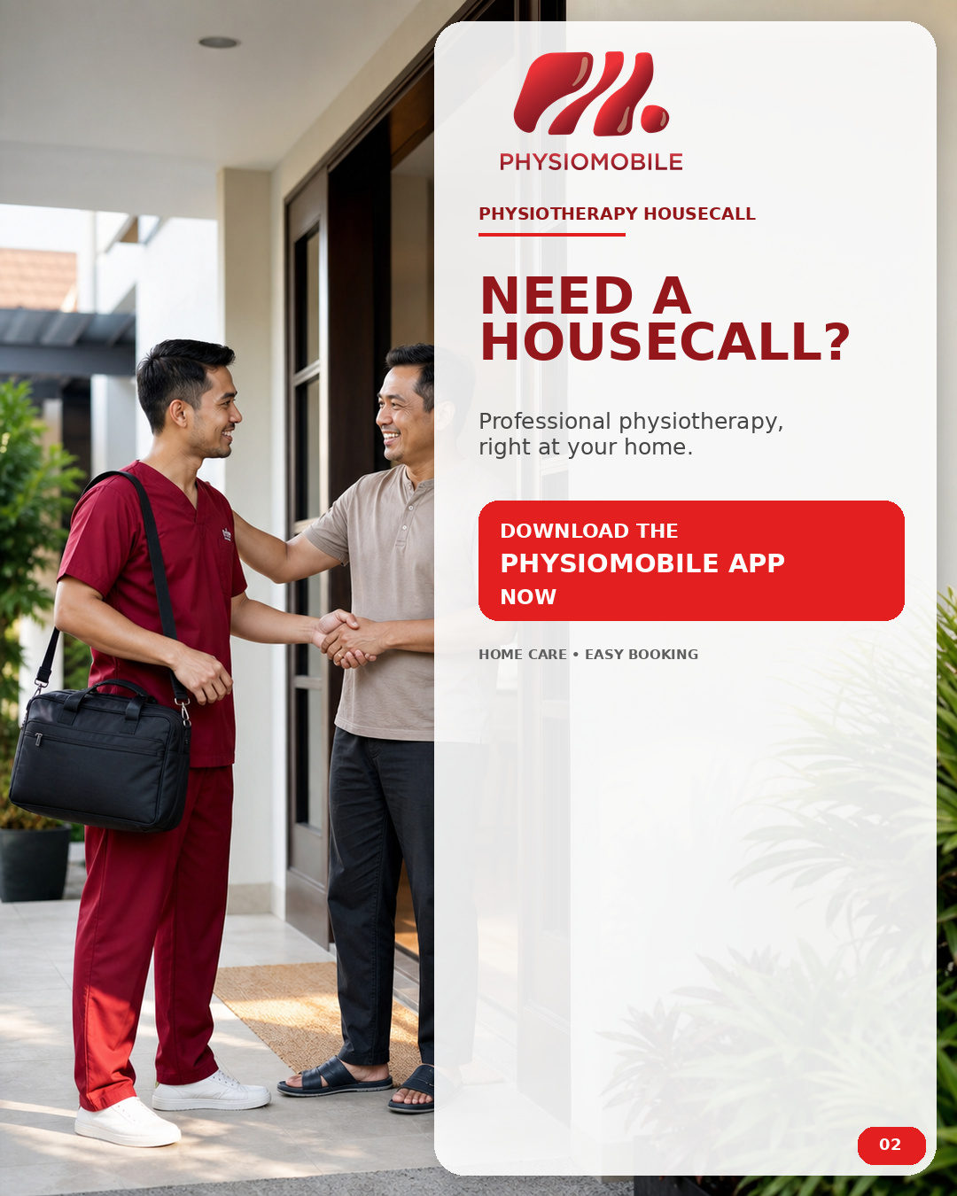 Physiomobile fisioterapi ke rumah poster 2: rawatan fisioterapi home physiotherapy