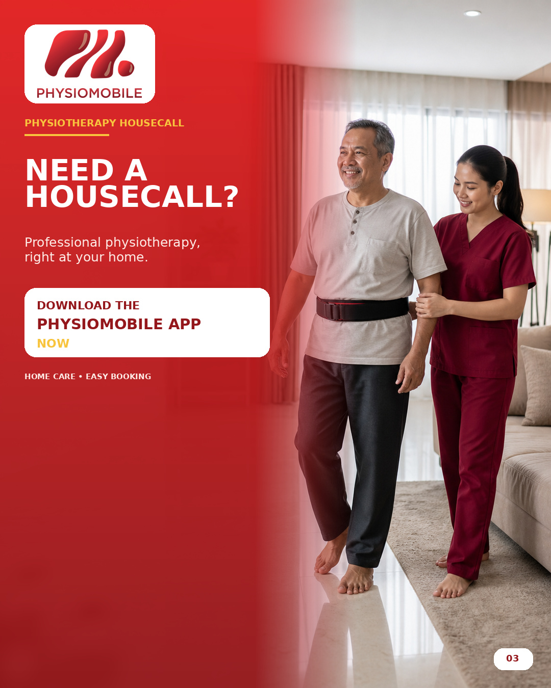Physiomobile fisioterapi ke rumah poster 3: rawatan fisioterapi home physiotherapy