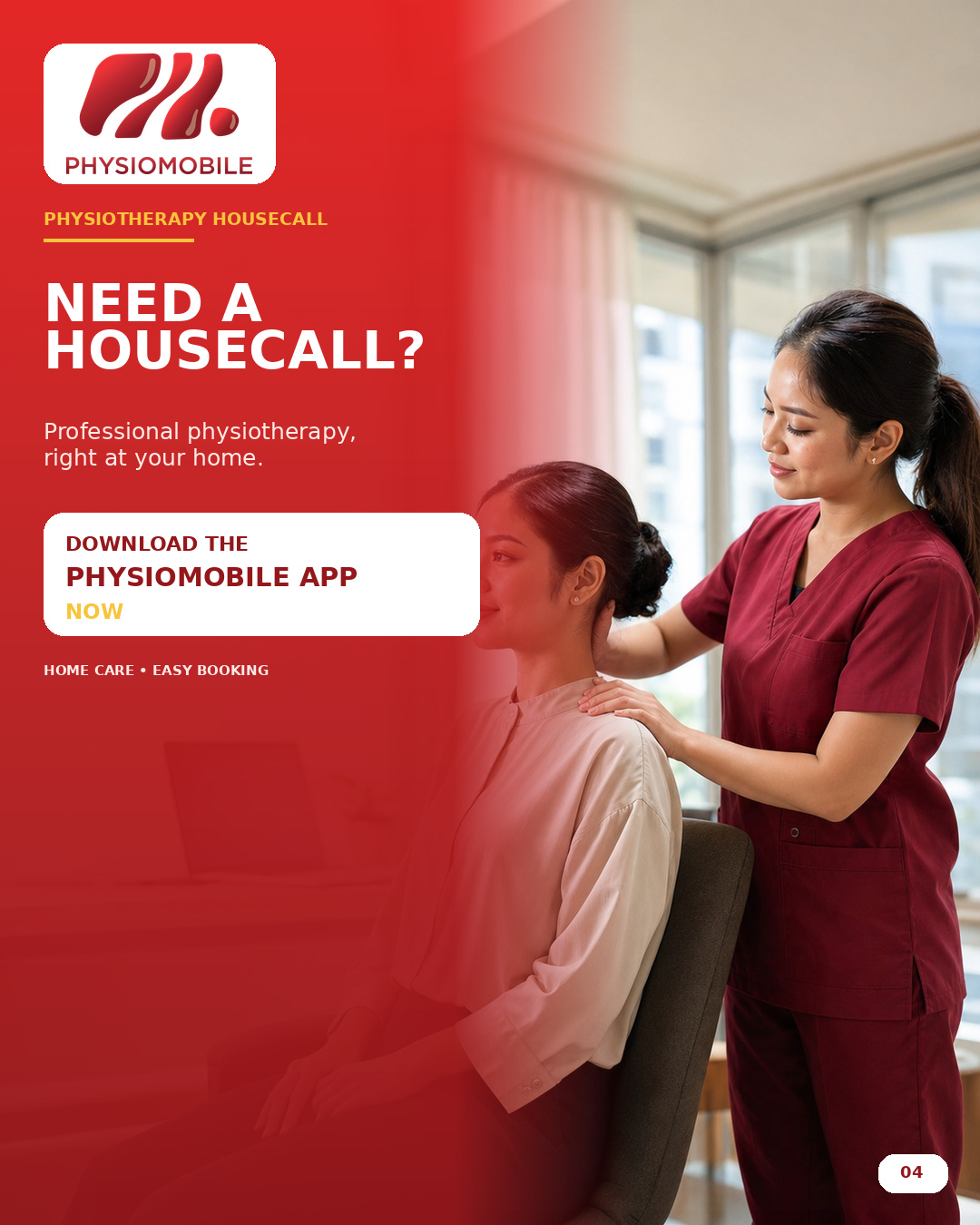 Physiomobile fisioterapi ke rumah poster 4: rawatan fisioterapi home physiotherapy
