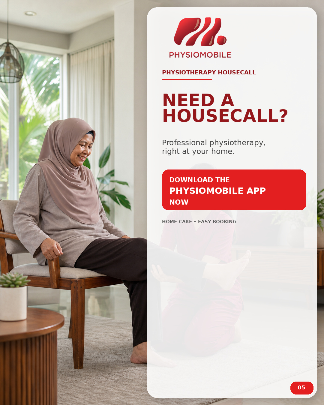 Physiomobile fisioterapi ke rumah poster 5: rawatan fisioterapi home physiotherapy