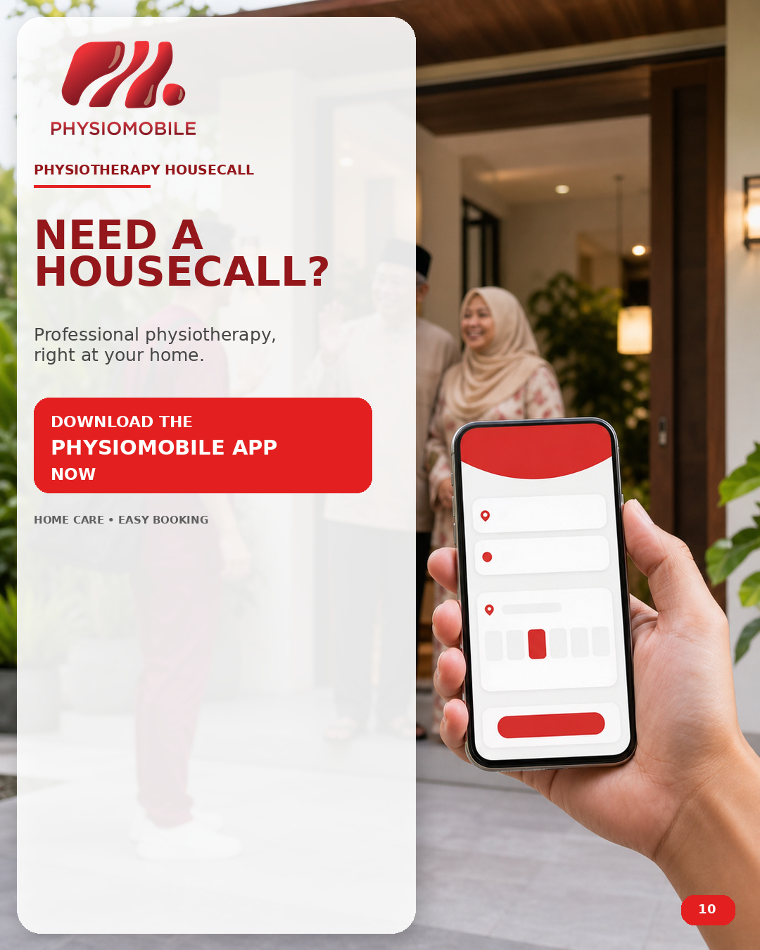 Physiomobile fisioterapi ke rumah poster 10: rawatan fisioterapi home physiotherapy
