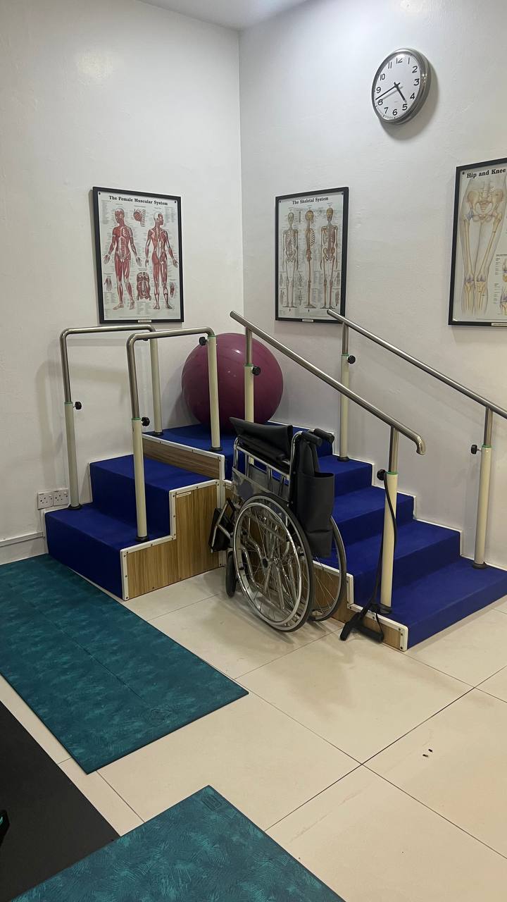 Physiotherapy Cyberjaya at DashBox Hotel | Exercise Therapy & Hydrotherapy 7 Physiomobile rehabilitation stairs and wheelchair training area