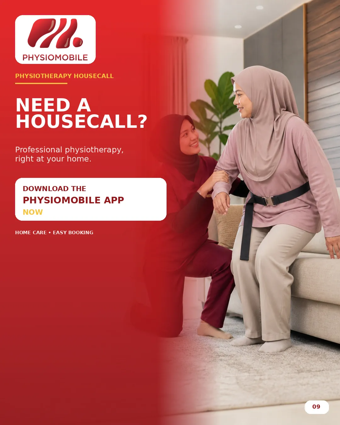 Fisioterapi Housecall di Bandar Tasik Puteri Rawang 5 Poster Physiomobile mengenai tempahan fisioterapi housecall melalui aplikasi